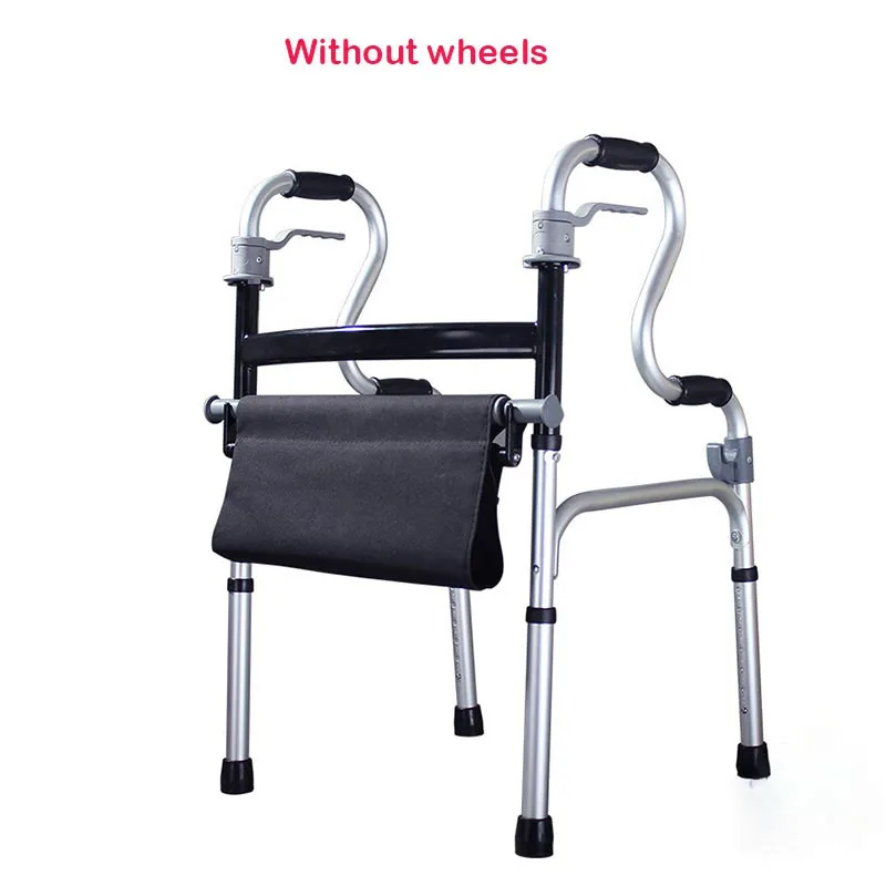 no wheels Ходунки из алюминиевого сплава, базовая пластина, ходунки с колесами для взрослых, реабилитация, ходунки для обучения, ходунки для пожилых людей, 8207 - Цвет: no wheels