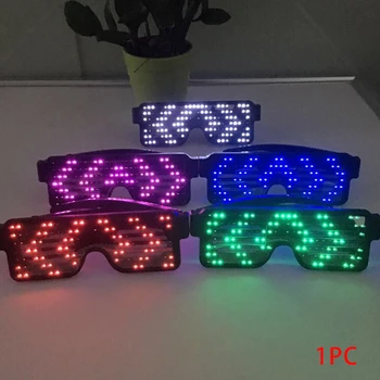 

Neon Party EL Wire Glasses LED Sunglasses Light Up Glasses Rave Costume NEW Year Party DJ Sunglasses Birthday Party Supplies