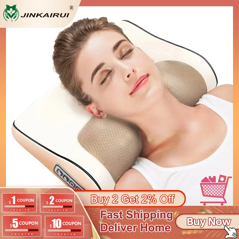 Neck Massager Cervical Shiatsu Massage Pillow Electric Multifunctional Massage  Cushion Neck  shoulder Body Relax Device