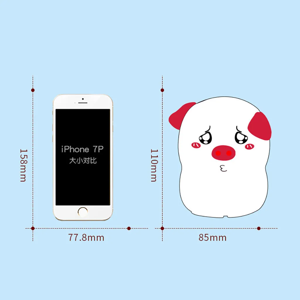 Cute Pig Night Light Silicone Children Birthday Gift Soft Cartoon animal children gadgets Funny Holiday Gift Girl toys #C