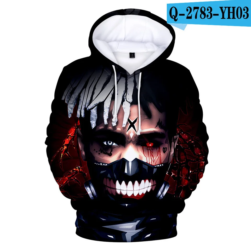 009 Rapper XXX Tentacion XXXTentacion 3D толстовки для мужчин/мальчиков пуловер передний карман уличная хлопковая толстовка хип хоп верхняя одежда - Цвет: 009