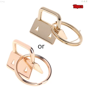 

10Pcs Key Fob Hardware 25mm keychain Split Ring For Wrist Wristlets Cotton Tail Clip