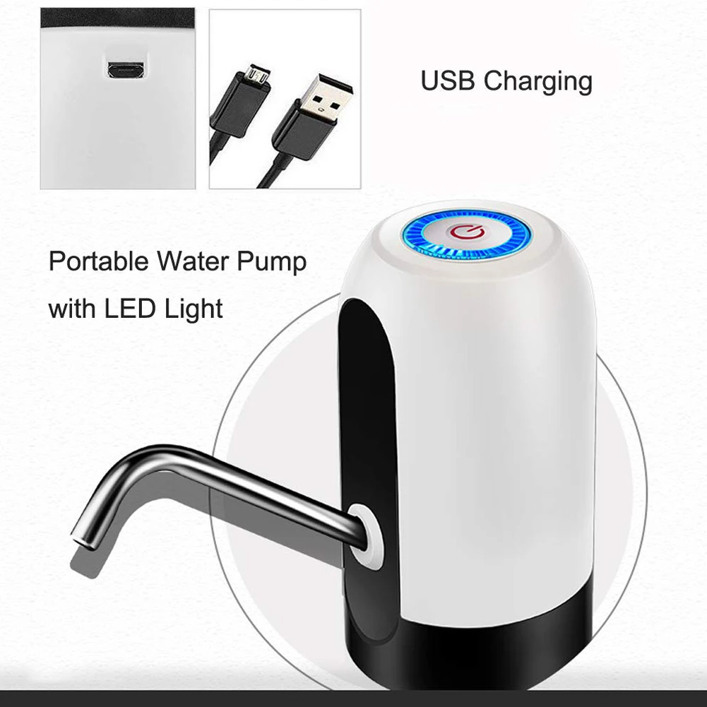 New Detachable Button Electronic Water Pump Dispenser for Office Home Camping Picnic