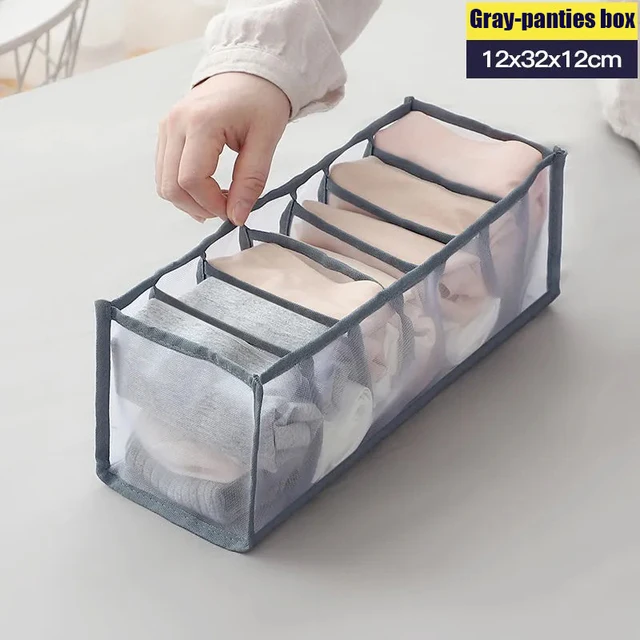 Underwear Storage Organizer for Clothes Separated Socks Shorts Bra Storage Boxs Dormitory Closet Organizer Drawer Washable SN0009