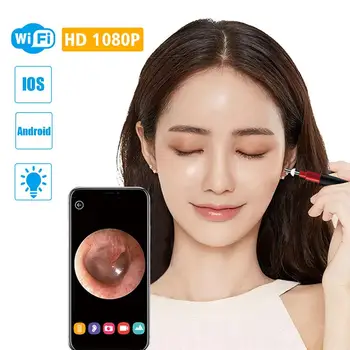 

3.9mm 1080P Ear Cleaning Endoscope IP67 Waterproof Ear Spoon Camera Otoscope Suitable for Daily Cleaning Nursing Handy