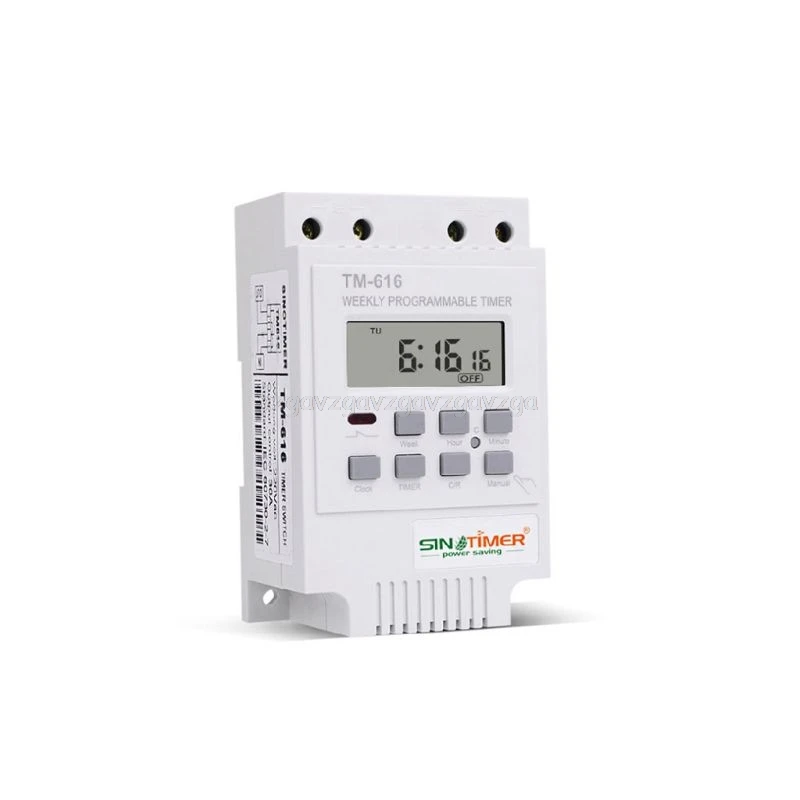 TM616W-4 цифровой электронный таймер 220V 30A Еженедельный Программируемый релейный контроллер N20 19 Прямая поставка