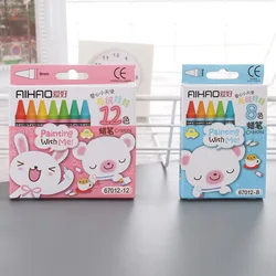 Crayons de dessin animé pour enfants, fournitures de peinture à l'huile, pastel, Graffiti pour bébés, fournitures de classe d'art pour enfants, 8 12 24 couleurs 