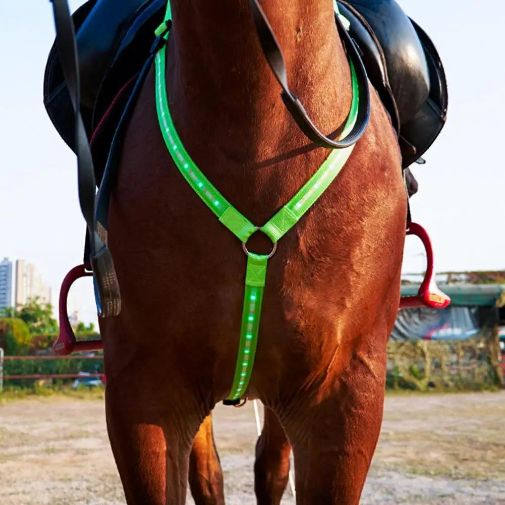 Portable Equestrian Strap Reflective Adjustable Replaceable Batteries Flashing LED Flashing Horse Riding Belt for Outdoor