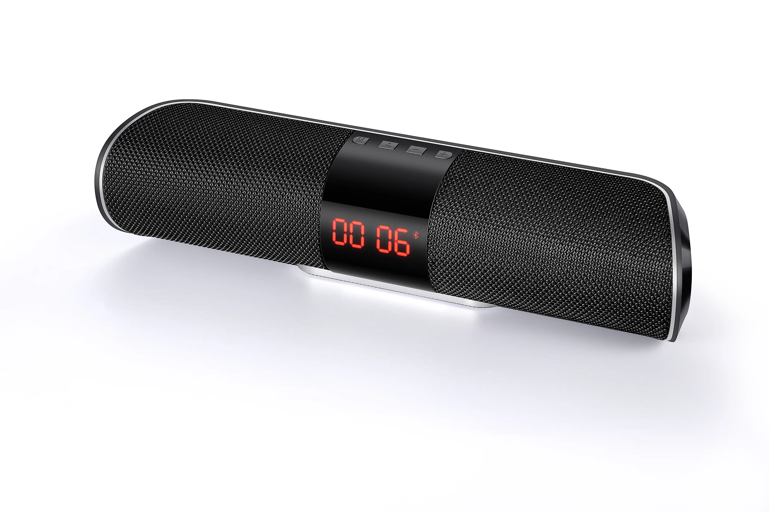 black SANLEPUS Bluetooth наружный динамик металлический портативный супер бас беспроводной громкий динамик 3D стерео музыка объемный с TFCard Aux - Цвет: black