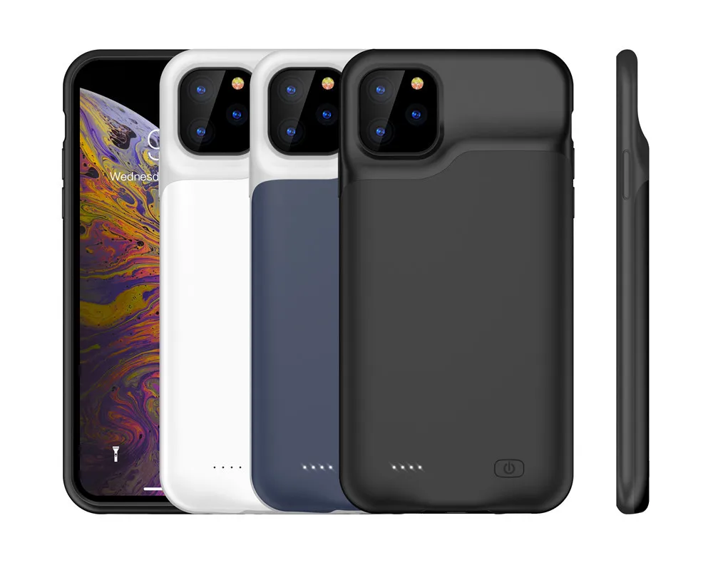 

Slim Silicone shockproof Battery Charger Cases for iPhone 11 Pro Max Power Bank Case External Pack charger case for iPhone 11