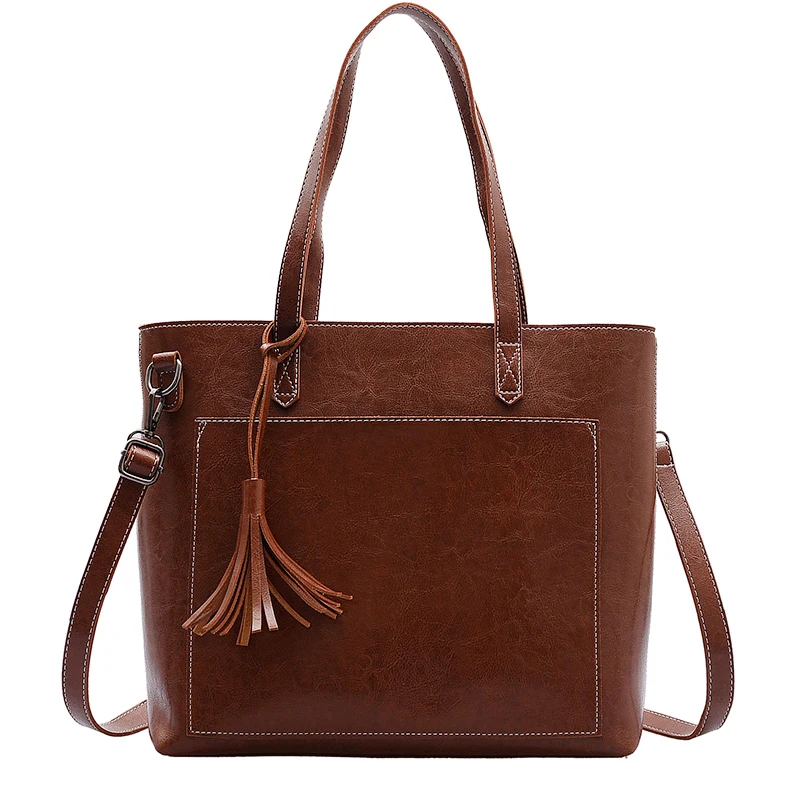 Women Shoulder Bag Crossbody PU Leather Tote High Quality Big Designer Famous New Brand Large Capacity Tassel Handbag Luxury |