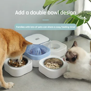 

Automatic pet feeder Non-slip Small And Medium Dog Cat Bowl Automatic Cat Water Dispenser Pet Supplies Double Bowl pet supplies