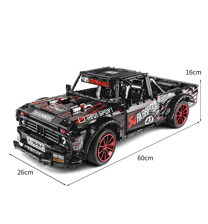 DHL Yeshin F 150 Ford Mustang Hoonicorn гоночный автомобиль Technic MOC 22970 подходит для 34316