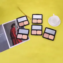 Пудра компактная зеркальная губка пуховка против морщин осветляющая прессованная пудра натуральная пудра Корректирующее средство палитра макияж