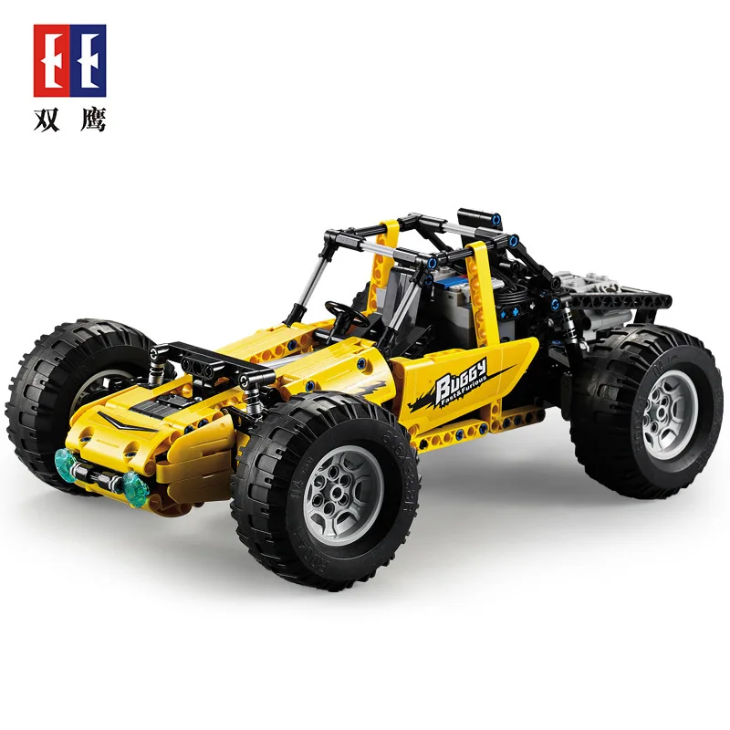 

Double e C51043 Click Assembled Building Blocks Off-road Climbing Chicken Car Rear-wheel Drive All-Terrain Remote Control Model