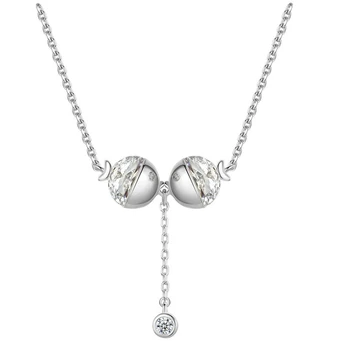 

Ice River 100% 925 Sterling Silver Charm Fish Kiss Design Pendant Necklaces Women Chain Necklace Fashion Jewelry Birthday Gifts