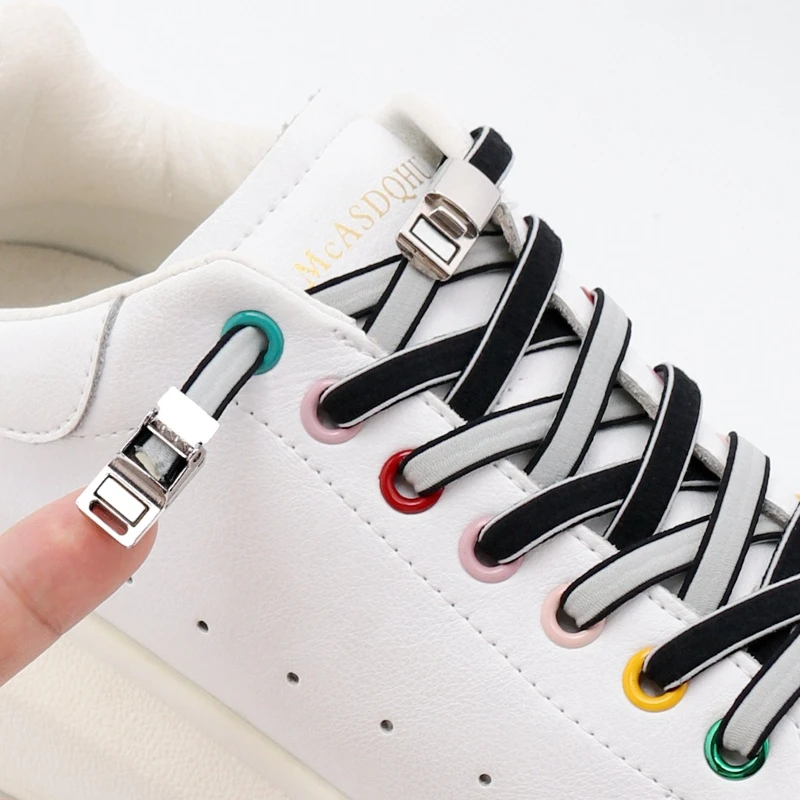 1 Paio Di Lacci Per Scarpe Da Ginnastica Elastici Senza Cravatta - Foto 11