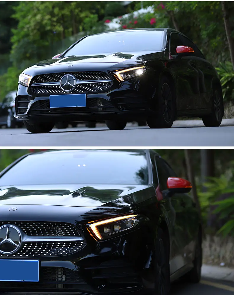 Светодиодный фонарь в автомобильном стиле для Benz A180 A200 A177 для A180 Головной фонарь светодиодный DRL Объектив двойной луч H7 HID Xenon bi xenon