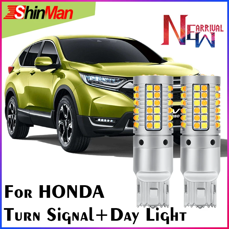 ShinMan для Honda Insight CR-V CR-Z civic jazz FIT Odyssey городской автомобильный указатель поворота+ светодиодный дневной светильник 70 Вт Автомобильный светодиодный светильник дневного света