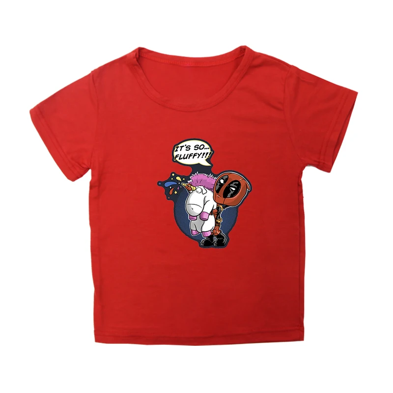 Deadpool T-shirt Kids Boys Girls Unisex Short Sleeve Tops T Shirts Children TShirts Casual Summer Funny Shirts Camisetas