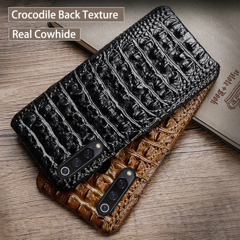 

Phone Case For Xiaomi Mi 9 8 se 9T A1 A2 A3 lite Poco F1 Y3 Mix 3 Crocodile back texture Case For Redmi Note 4X 5 6 7 8 Pro case