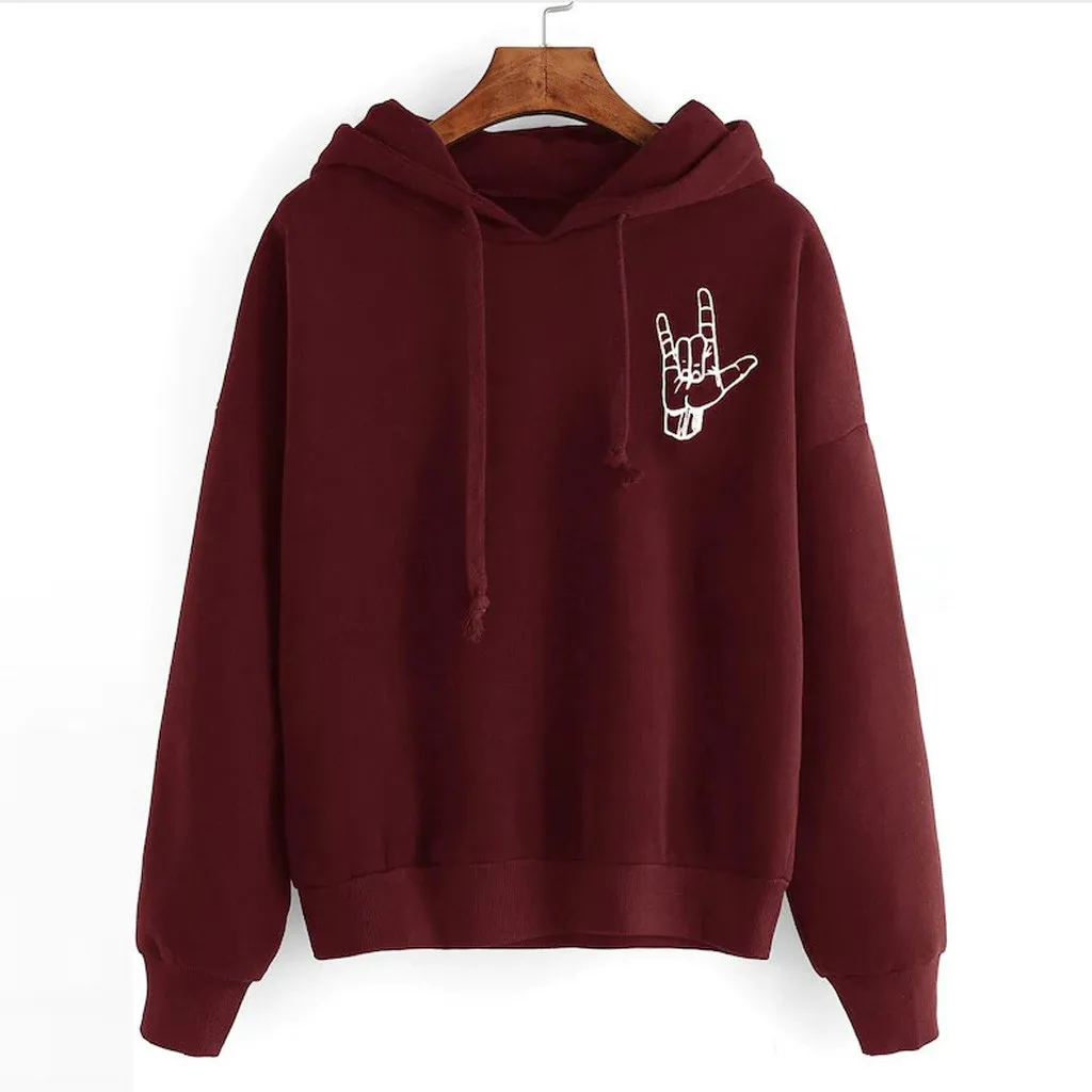 Hoodies Women Autumn 2019 Print Long Sleeve Hooded Harajuku Streetwear Hoodie Hoodies And Sweatshirts Women Pullovers Clothes