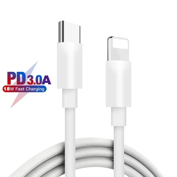 

18W 3A USB C Lighting Cable for iPhone 11 Pro XS iPad Max USB Type C to Lighting Cable Fast Charging PD Cable Adapter