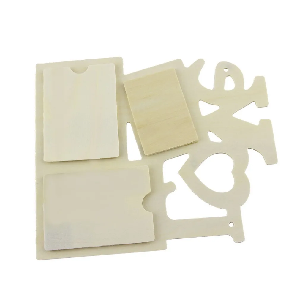 OUTAD деревянная фоторамка с полыми сердечками 3 коробки художественный декор