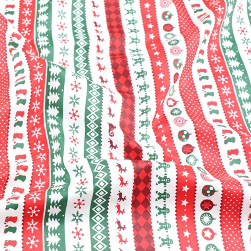 Рождественская хлопчатобумажная ткань с принтом для квилтинга детей, Лоскутная Ткань, сделай сам, для шитья жира, материал для ребенка и ребенка - Цвет: 003 FA190071-3