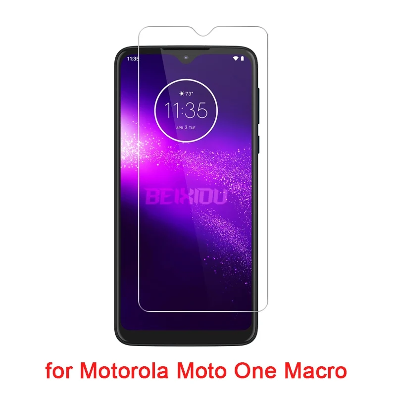 for One Macro 2 шт Полное закаленное стекло для Motorola One макро-экран протектор Закаленное стекло для Motorola One макро защитная пленка - Цвет: for One Macro