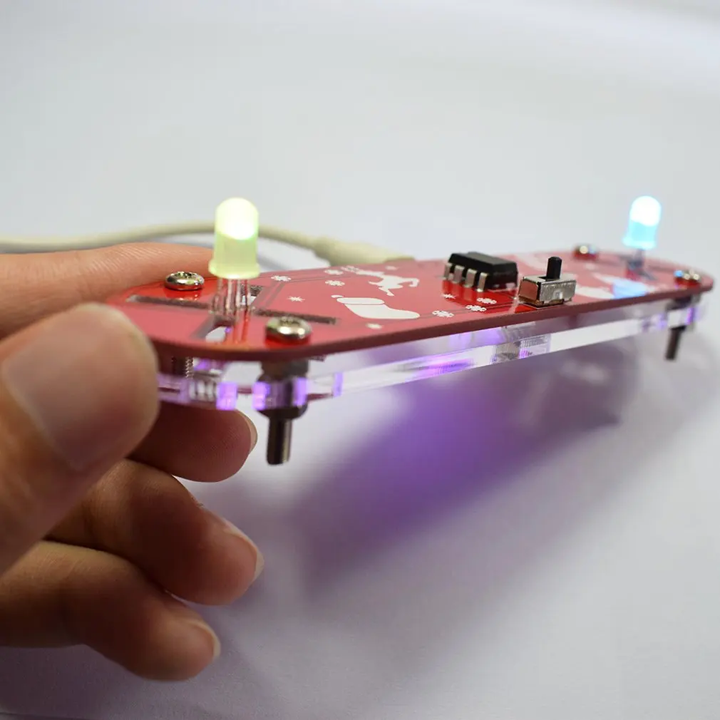Diy игрушки ручной работы Рождественская елка Рождественские подарки полноцветный светодиодный градиент Рождественская елка акриловая стерео Рождественская елка