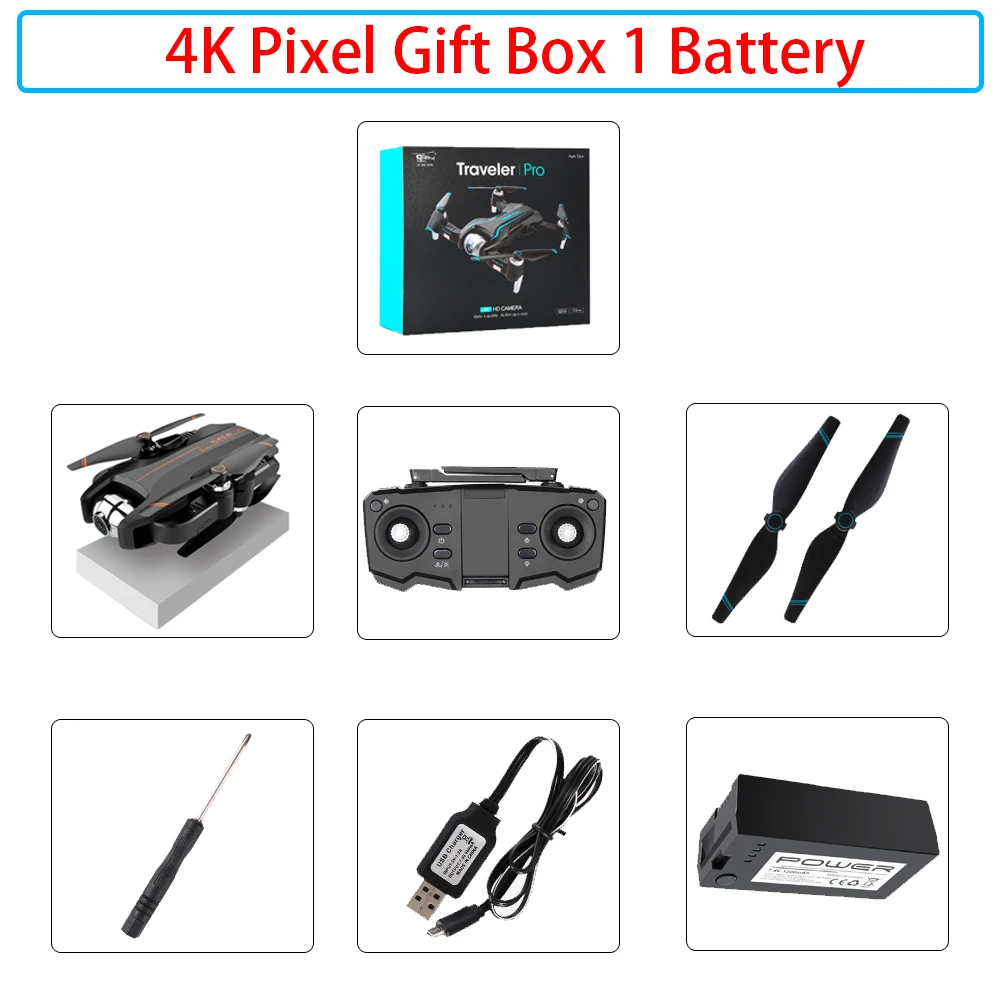 S17 Дрон 4K камера HD 1080P wifi FPV Дрон обслуживание высоты Квадрокоптер фиксированная точка объемный RC вертолет Дрон камера Дронквадрокоптер с камерой квадракоптер квадрокоптер с камерой профессиона квадрокоптер - Цвет: 4K