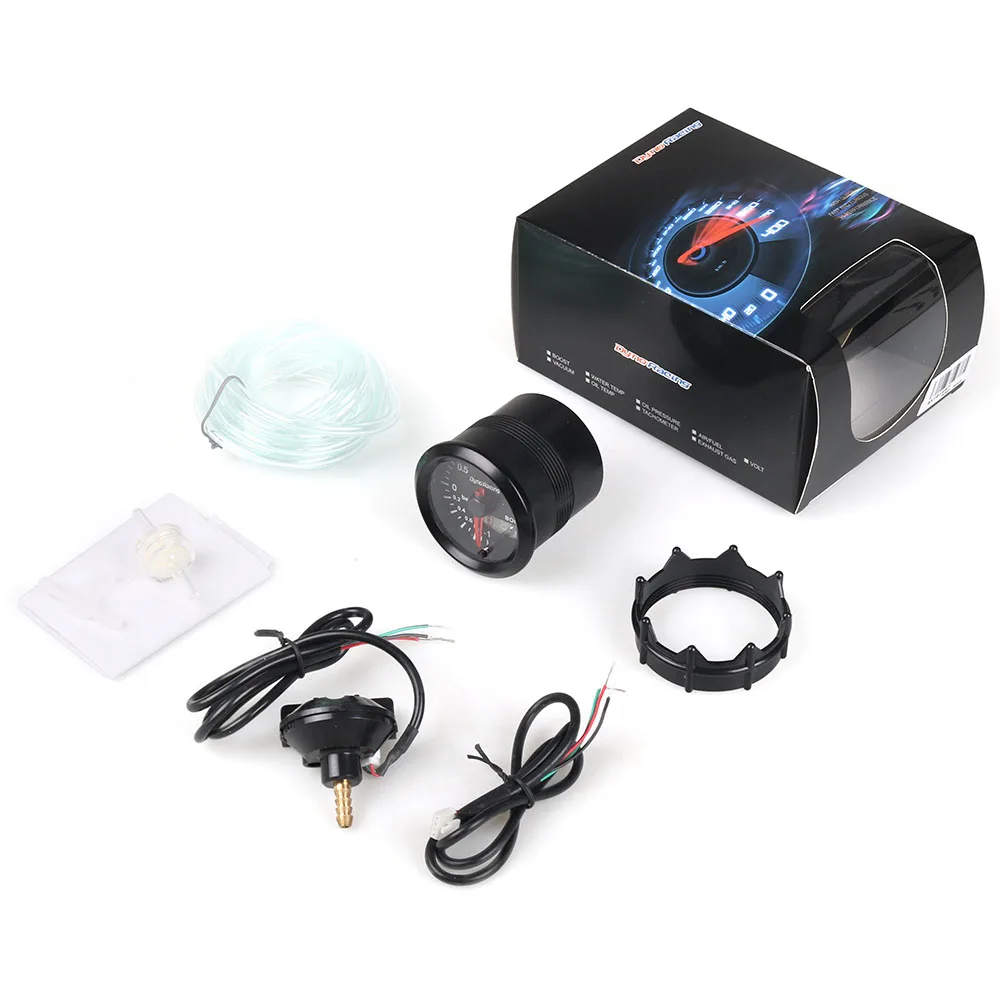 Dynoracing 2 ''52 мм двойной дисплей 2BAR турбо Boost gauge 7 цветов Led Boost meter с шаговым двигателем автомобильный метр BX101496