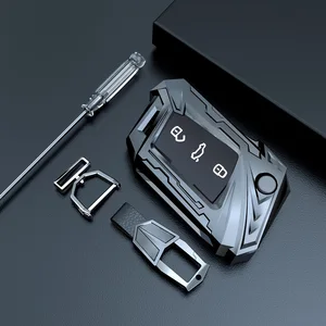 Image 3 - אבץ סגסוגת רכב מרחוק מפתח מקרה Fob כיסוי עבור פולקסווגן פולקסווגן גולף 7 MK7 Tiguan טוראן 2017 עבור סקודה אוקטביה a7 מושב ליאון איביזה