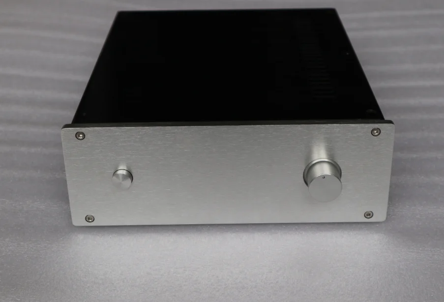 Carcasa de amplificador de aluminio DIY de plata 2609, carcasa de clase D, chasis amplificador de potencia 260*90*311mm