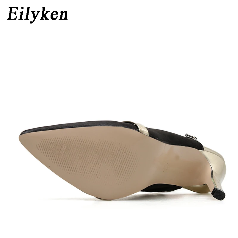 Eilyken модные острый носок Туфли-лодочки с пряжкой и ремешком тонкий каблук Дамская обувь Демисезонный Для женщин офисные лодочки, сандалии, обувь