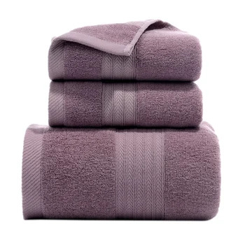 

3PCS Set Absorbent Soft Cotton Towel Set Face Hand Bath Towel Bathroom Towels