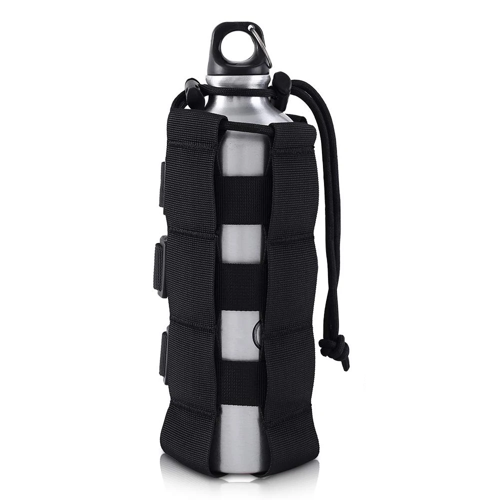 Tactical Military Water Bag Water Bottle Kettle Pouch Holder For Camping BicyDD