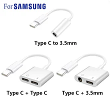 For Samsung Galaxy S21 S20 Note 20 Ultra Note10 Plus Type C Adapter USB C to 3 5 Jack Audio Charger Splitter DAC Typec Converter