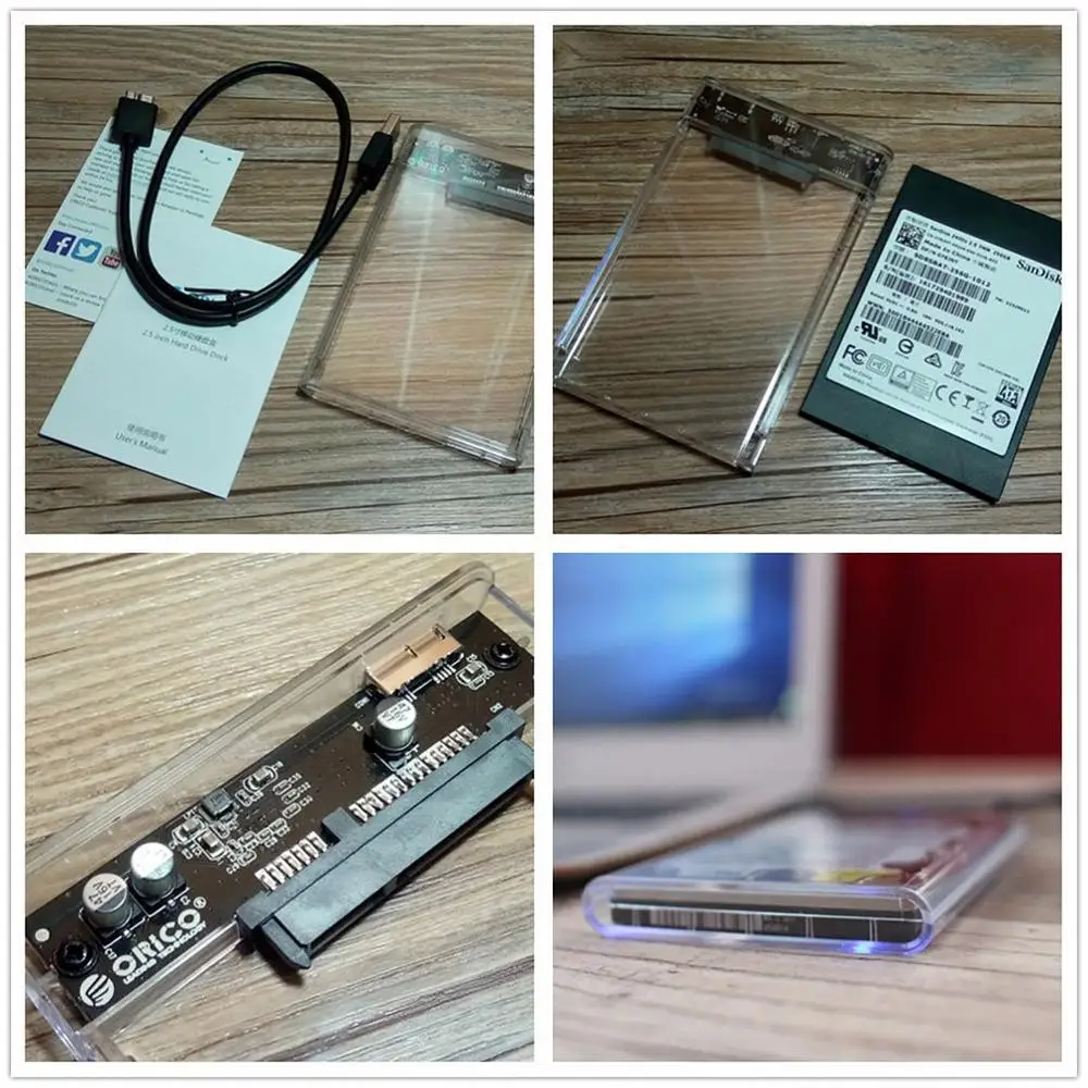 ORICO USB 3,0 внешний корпус жесткого диска SSD чехол для 2,5 дюймов SATA HDD SSD Поддержка UASP SATA 2 ТБ корпус жесткого диска