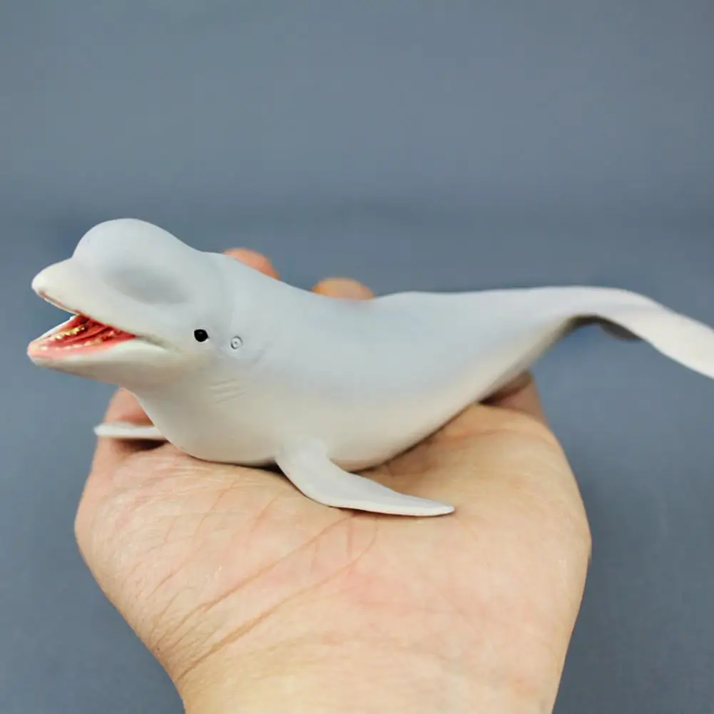 Реалистичные игрушки модели животных Белуга Кит морское животное ПВХ