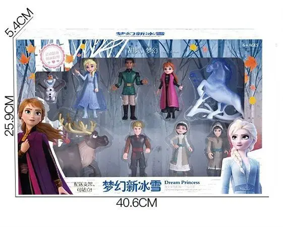 02 with box 10 шт./компл. Лидер продаж натуральная disney «Холодное сердце» 2 Анна, Эльза, Олаф детская одежда, для мальчиков и девочек, игрушки для детей на день рождения, подарок на Рождество - Цвет: 02 with box