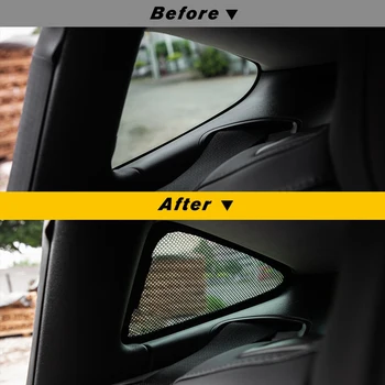 

Car Window Sunshade for Tesla Model 3 Sunshade Accessories Triple-Cornered Sun Shade Line Shades Protector Model Three