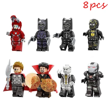

8-20Pcs Compatible LEGO Avengers Super Hero Ebony Maw Black Panther Thor Building Blocks Figure Dolls LEGO Model Christmas Gifts