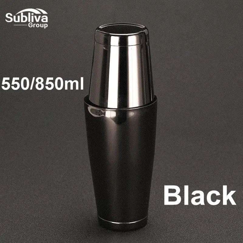 Gunmetal Black Нержавеющая сталь шейкер оловянный 28& 18oz Профессиональный бармен шейкер Бостонский шейкер для напитков вечерние барные инструменты - Цвет: Gunmetal Black