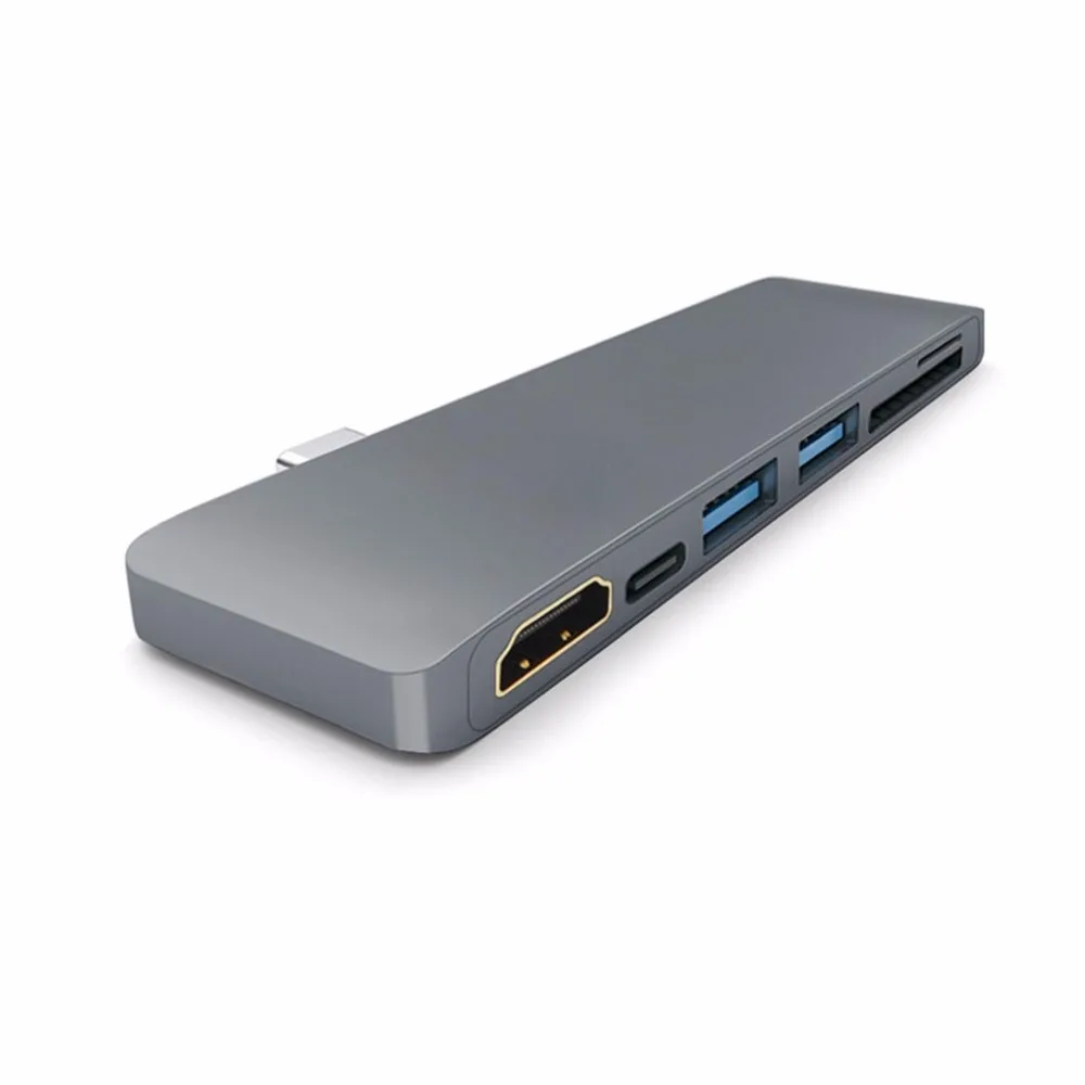 Высокопроизводительный ультратонкий портативный концентратор type-C к HDMI PD-power с безопасной цифровой/TF кард-ридер для ноутбука Macbook