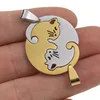 1pcs stainless steel Cute lovely cat charm Necklace Lover Girlfriend Gift Set Valentine's Day For Women Jewelry Paired Pendant ► Photo 2/6