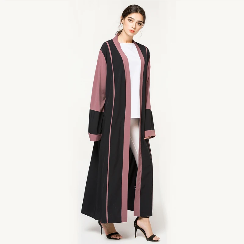 

Autumn Fashion stitching Islamic Muslim robes in the Middle patchwork East abayas for women elegant abai dresses