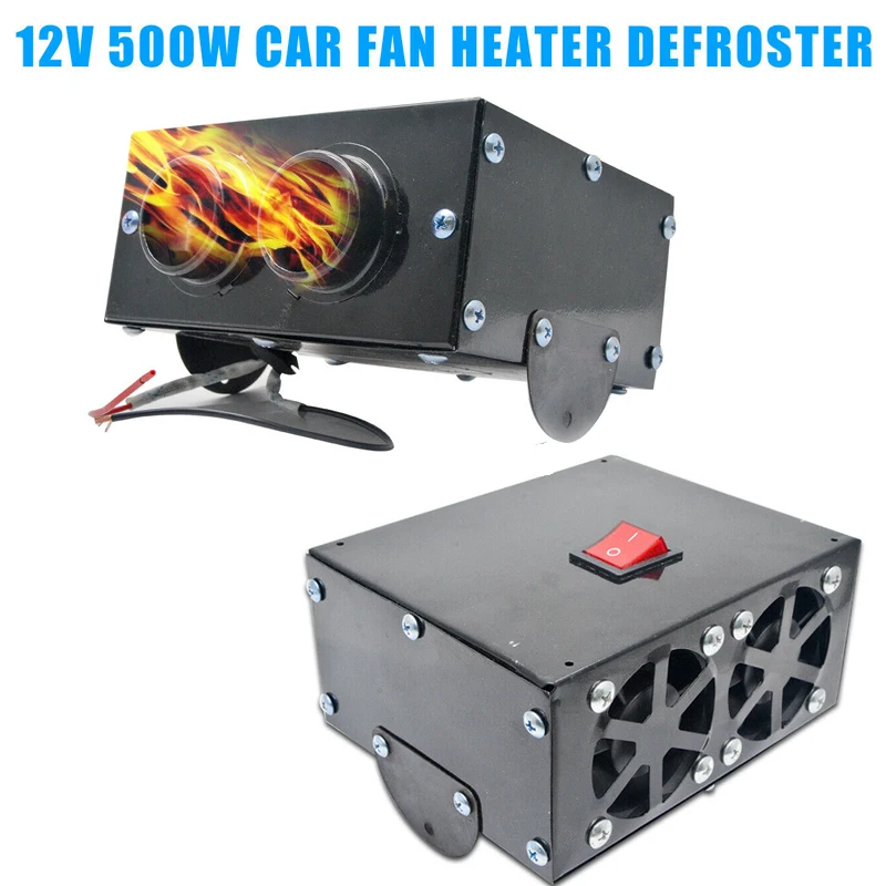 12V 500W Универсальный Стекло Demister автомобильного обогревателя автомобиля обогревателем вентилятор для автомобиля Портативный Контроль температуры устройства