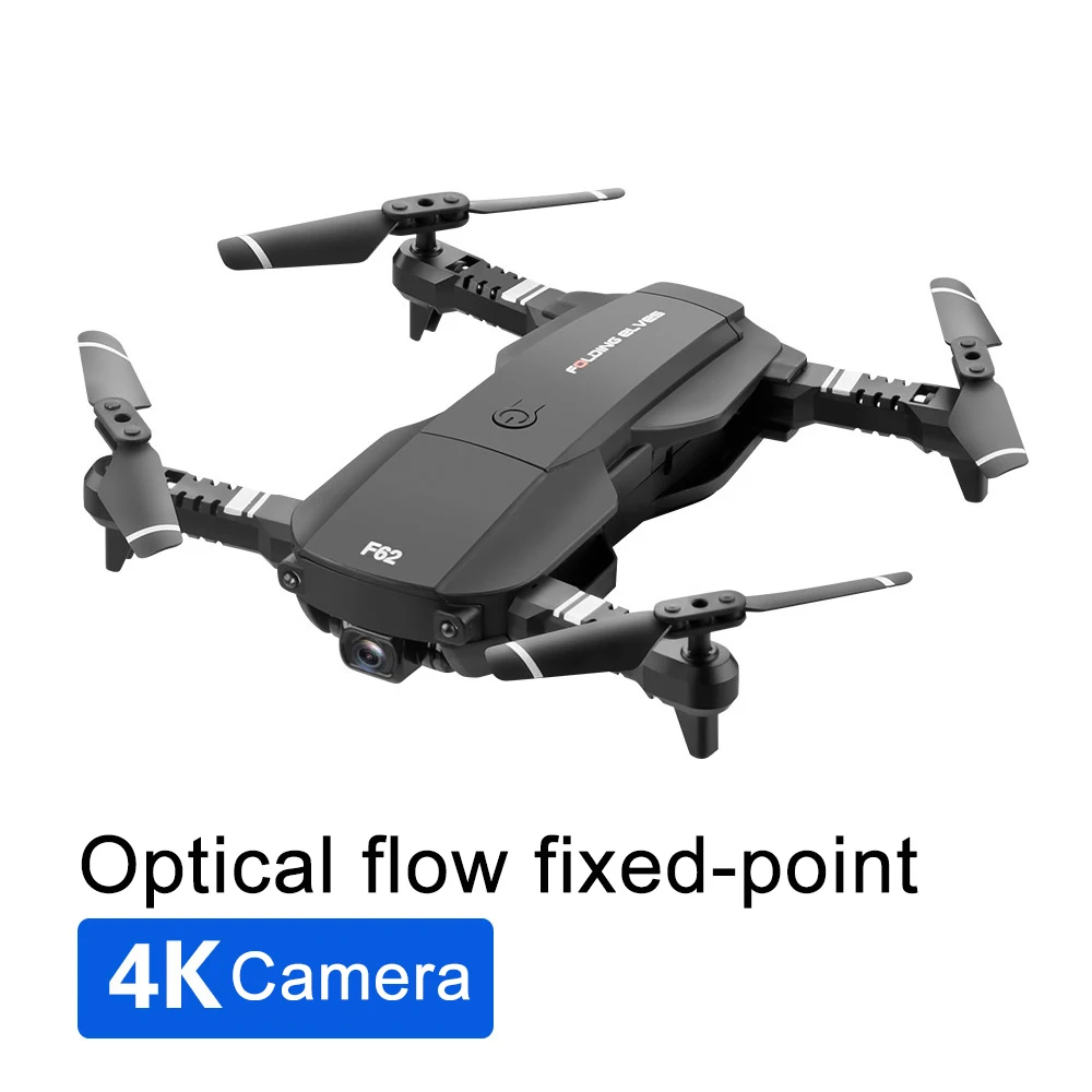 Limited Offer of  F62 Drone 4K RC Drones With Camera HD Helicopter Optical Flow Positioning Quadrocopter Altitude Hol